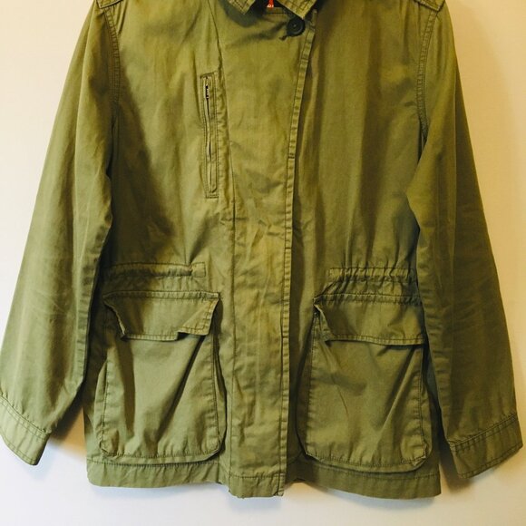 Army Green Cotton Military Utility Jacket - Picture 6 of 16